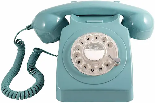 téléphone vintage vert contactez-moi