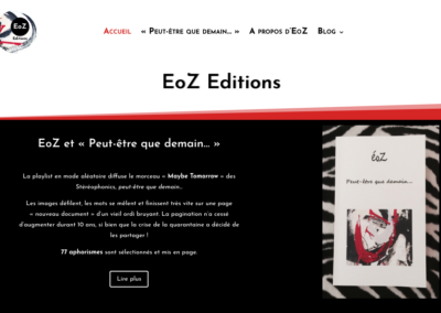 page accueil eoz editions