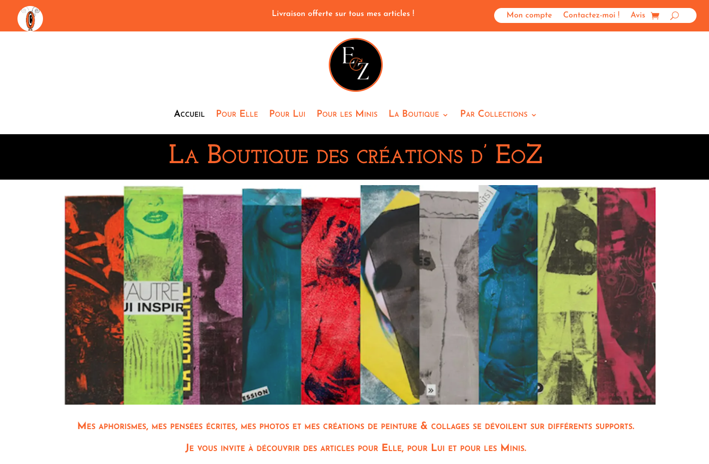 page accueil eoz créations