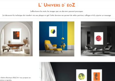 page accueil univers eozart.fr