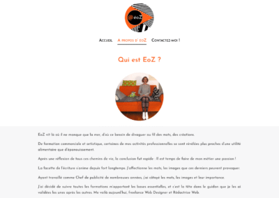 page à propos site @eoz